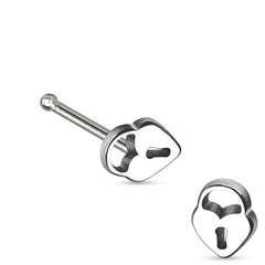 316L Surgical Steel Heart Lock Ball End Nose Bone Ring Pin