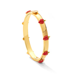 18K Strawberry Enamel Bracelet