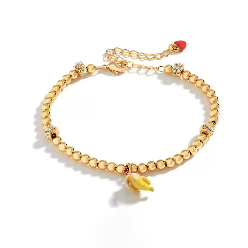 18K Designer Niche Enamel Fruit Bracelet