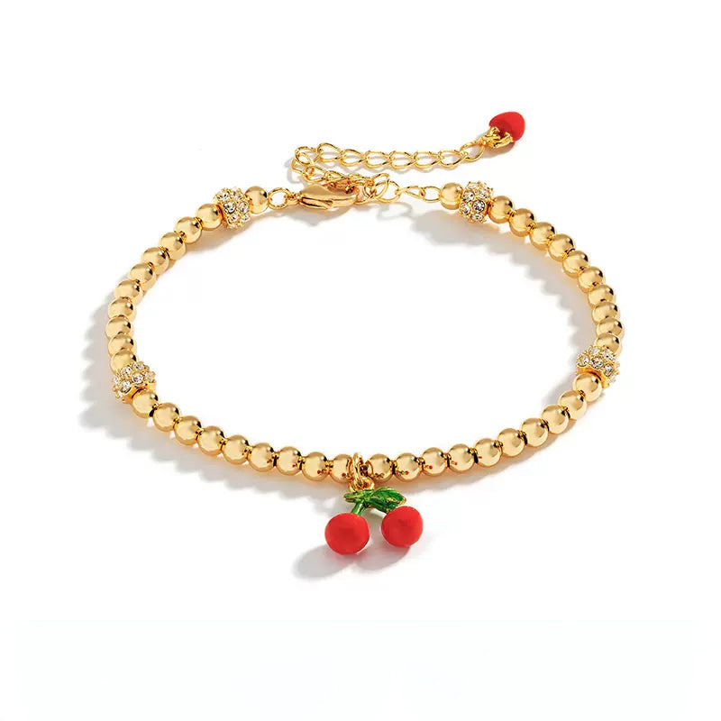 18K Enamel Fruit Bubble Chain Bracelet