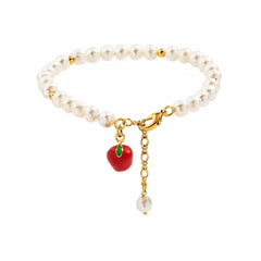 18K Pearls Fresh Fruit Enamel Bracelet