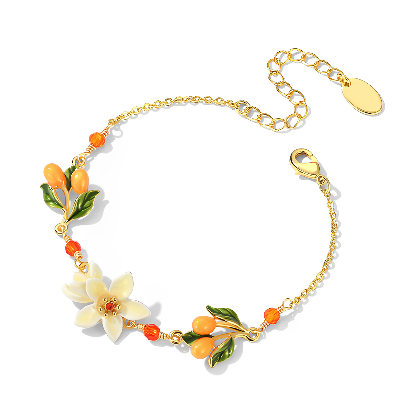 Sweet White Orange Blossom Kumquat Bracelet