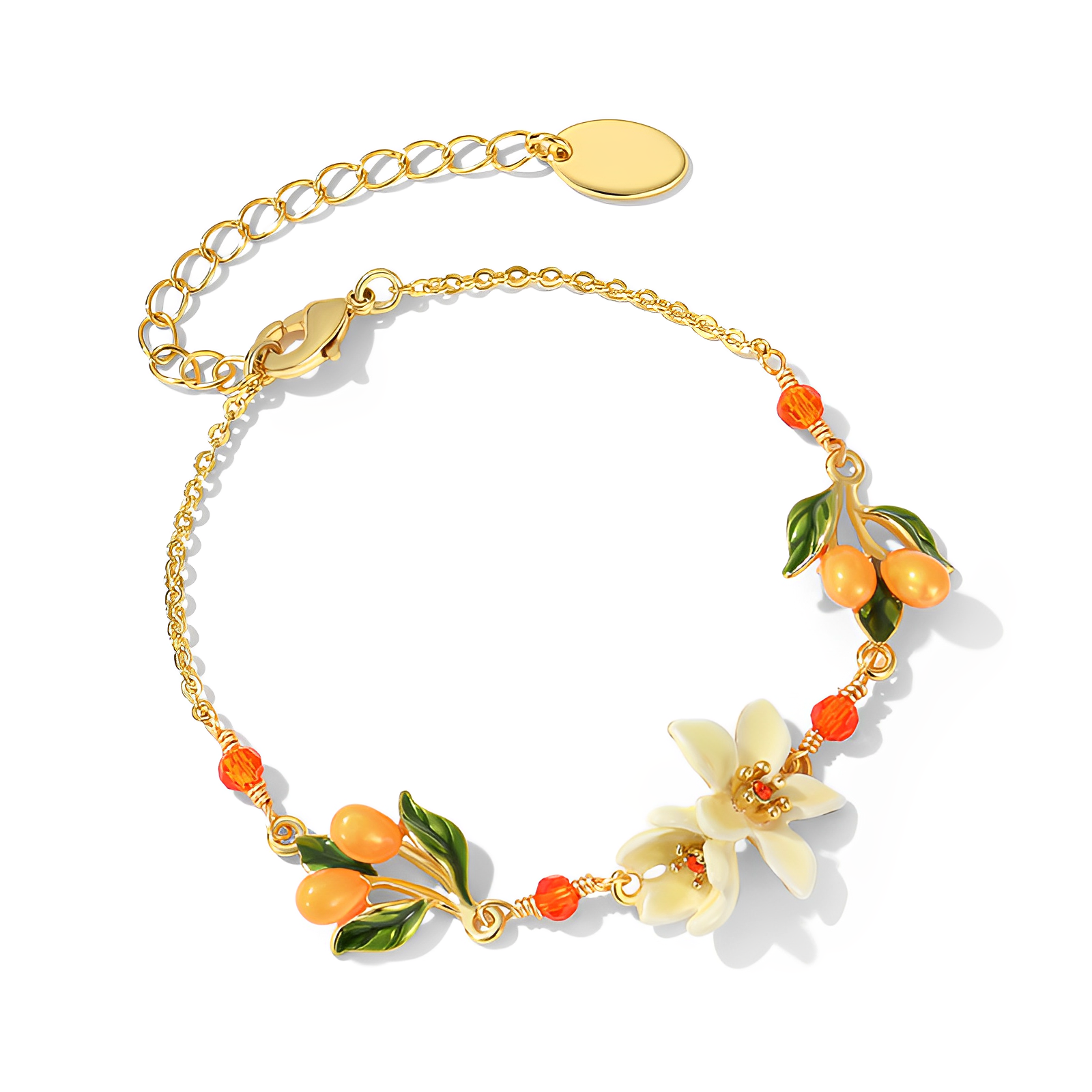 Sweet White Orange Blossom Kumquat Bracelet