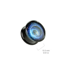 Dark Blue Galaxy Pyrex Glass Double Flared Plugs