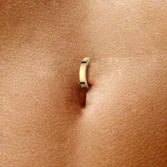 316L Surgical Steel Gold PVD Clicker Hoop Belly Ring