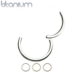 Implant Grade Titanium Hinged Nose Hoop Segment Clicker Ring