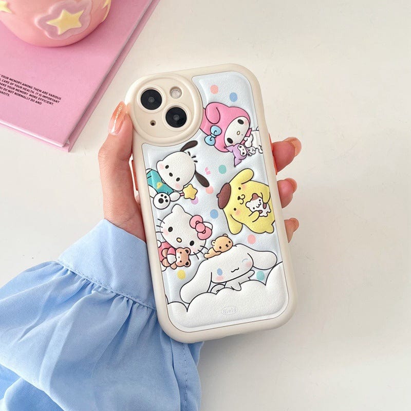 Anime Kawaii Sanrio Family iPhone Case