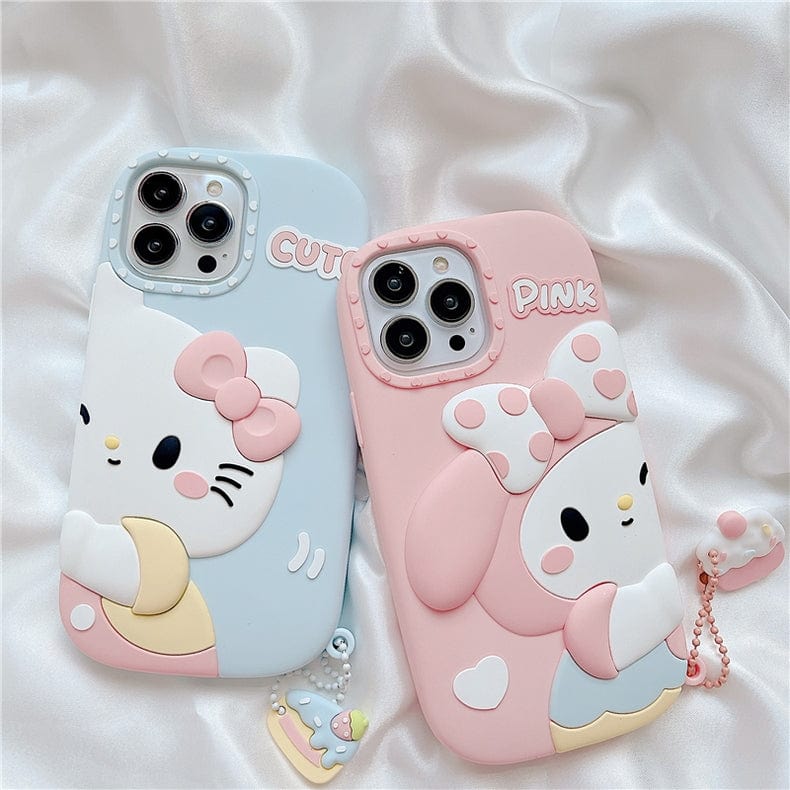 Anime Sanrio Kawaii My Melody Hello Kitty Matching iPhone Case