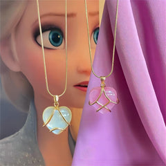 Barbie Murano Crystal Heart Pendant Necklace