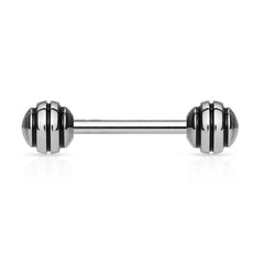 Black Stripe 316L Surgical Steel Straight Barbell