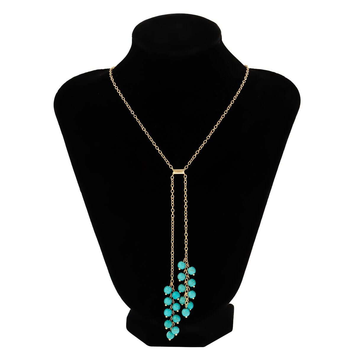 Bohemia Adjustable Turquoise Tassel Y Necklace