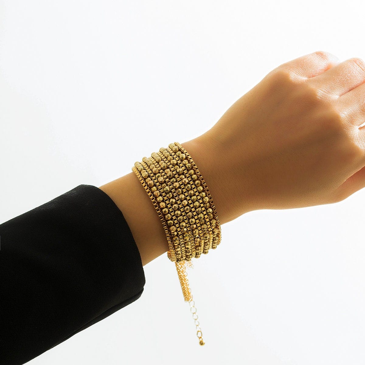 Bohemia Gold Plated Chain Tassel Wristband Bracelet