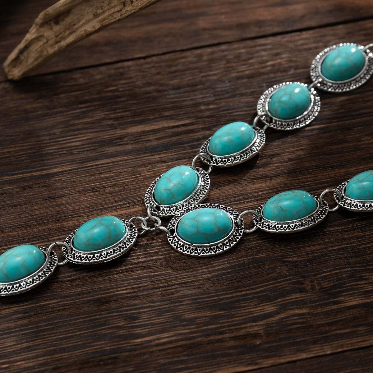 Bohemia Natural Turquoise Stone Y Necklace