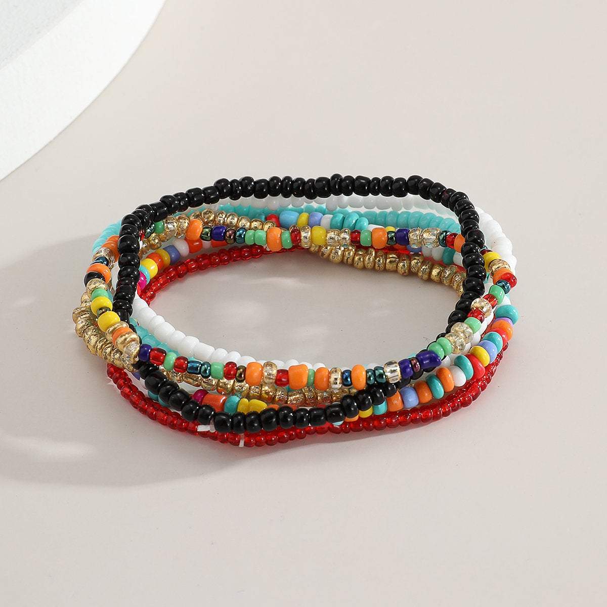 Bohemian Colorful Seed Bead Bracelet Set