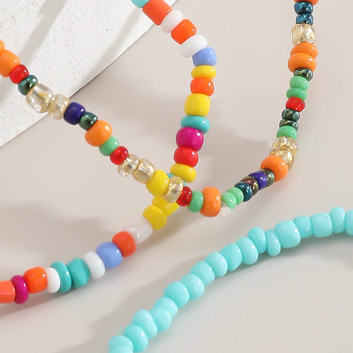 Bohemian Colorful Seed Bead Bracelet Set