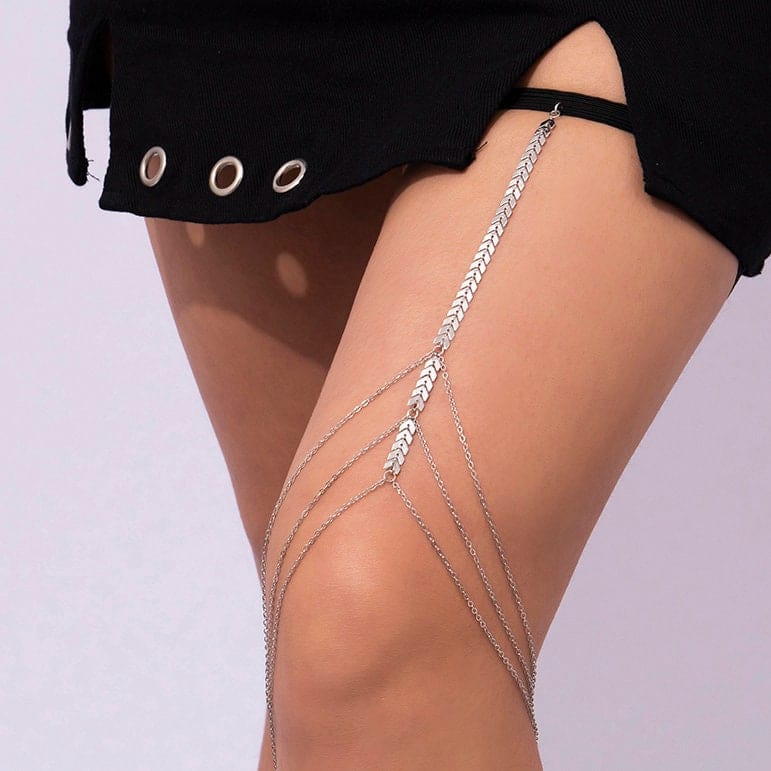 Bohemian Layered Gifts For Her Elastic Thigh Leg Chain