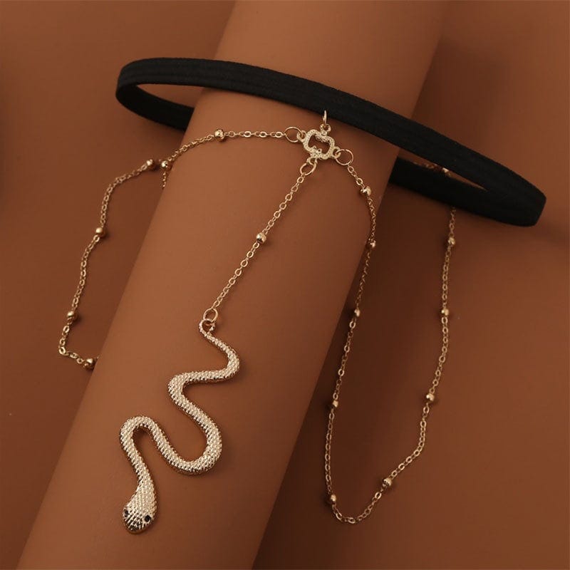 Bohemian Layered Snake Charm Elastic Thigh Leg Chain