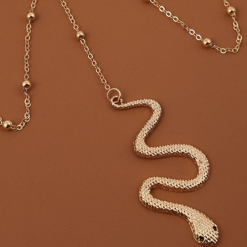 Bohemian Layered Snake Charm Elastic Thigh Leg Chain