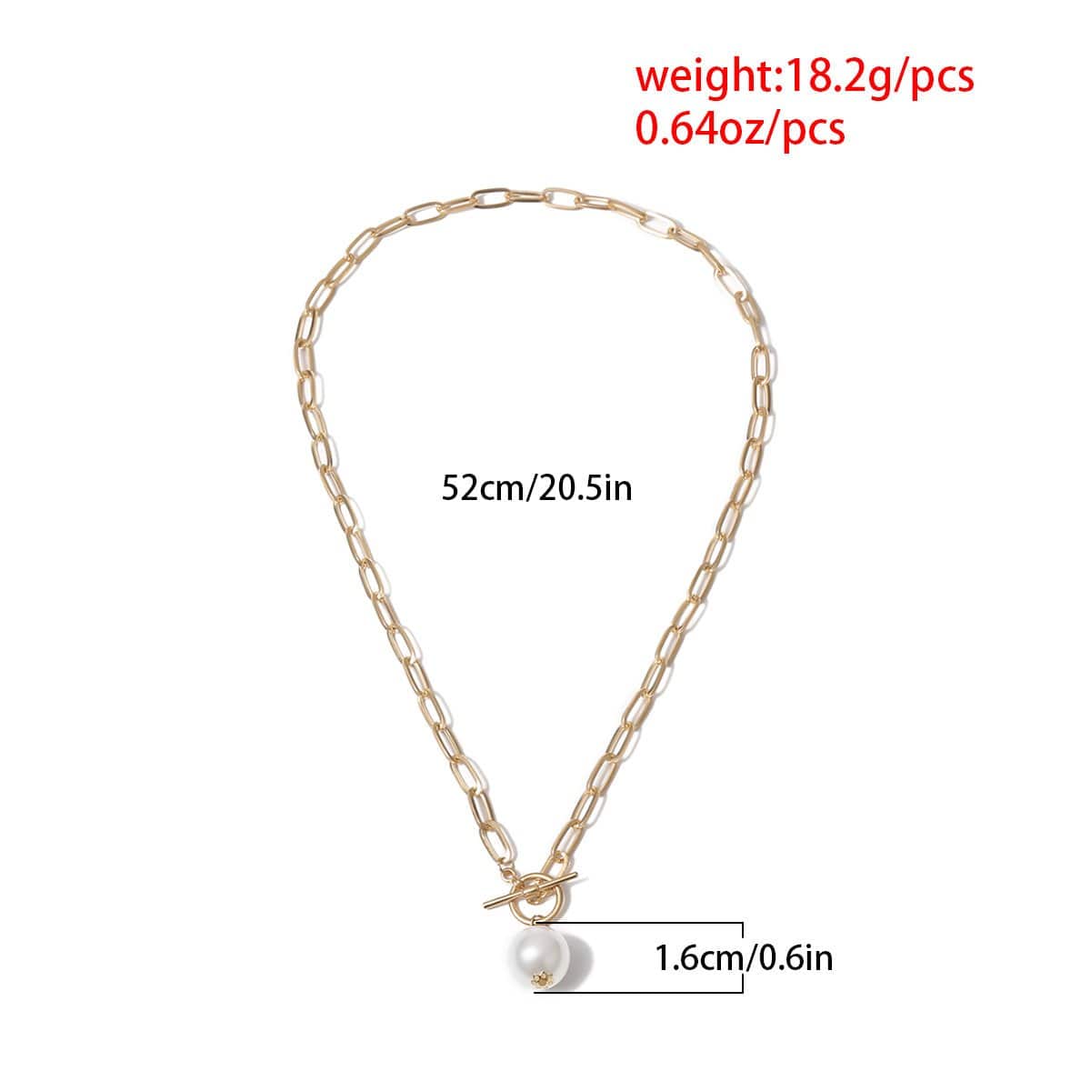 Bohemian Pearl Pendant Metal Long Chain Necklace