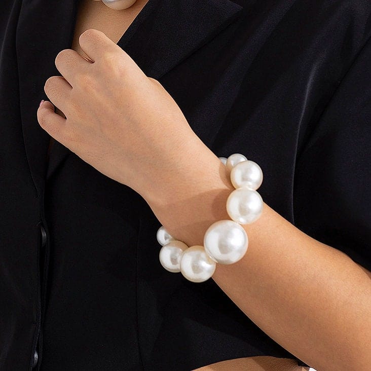 Boho Chunky Pearl Chain Bracelet