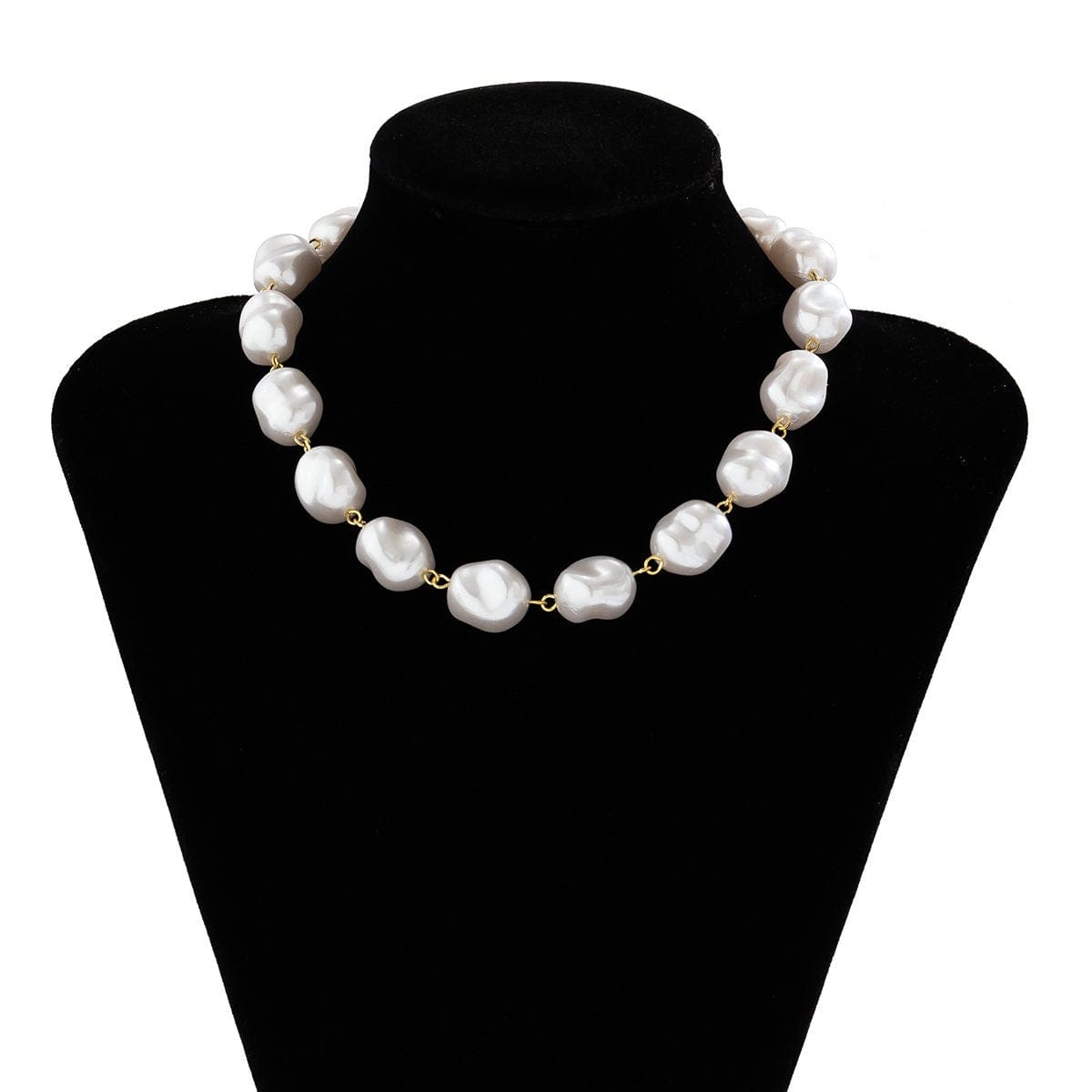 Boho Irregular Pearl Chain Choker Necklace