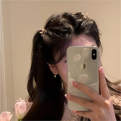 Chic 2 Pieces Enamel Ribbon Bowknot Hair Clips Set