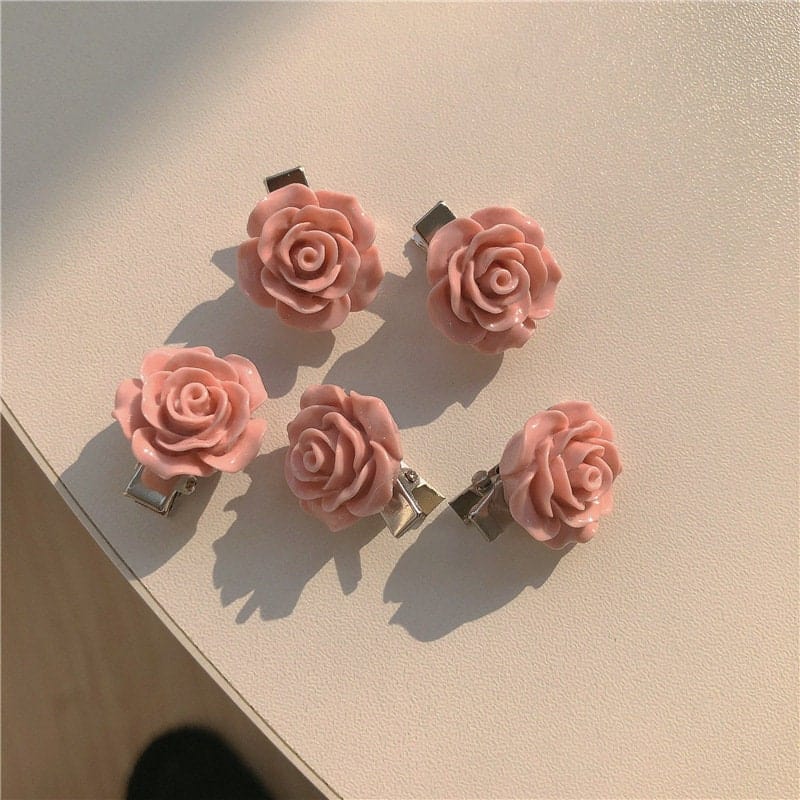 Chic 5 Pieces Pink Hair Clips Set