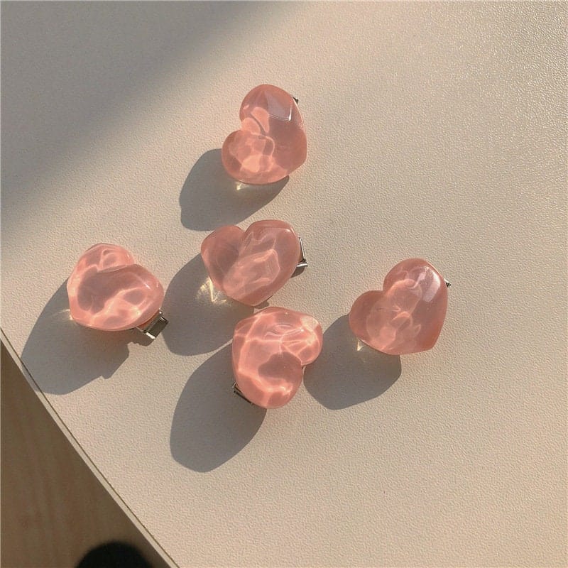 Chic 5 Pieces Pink Hair Clips Set