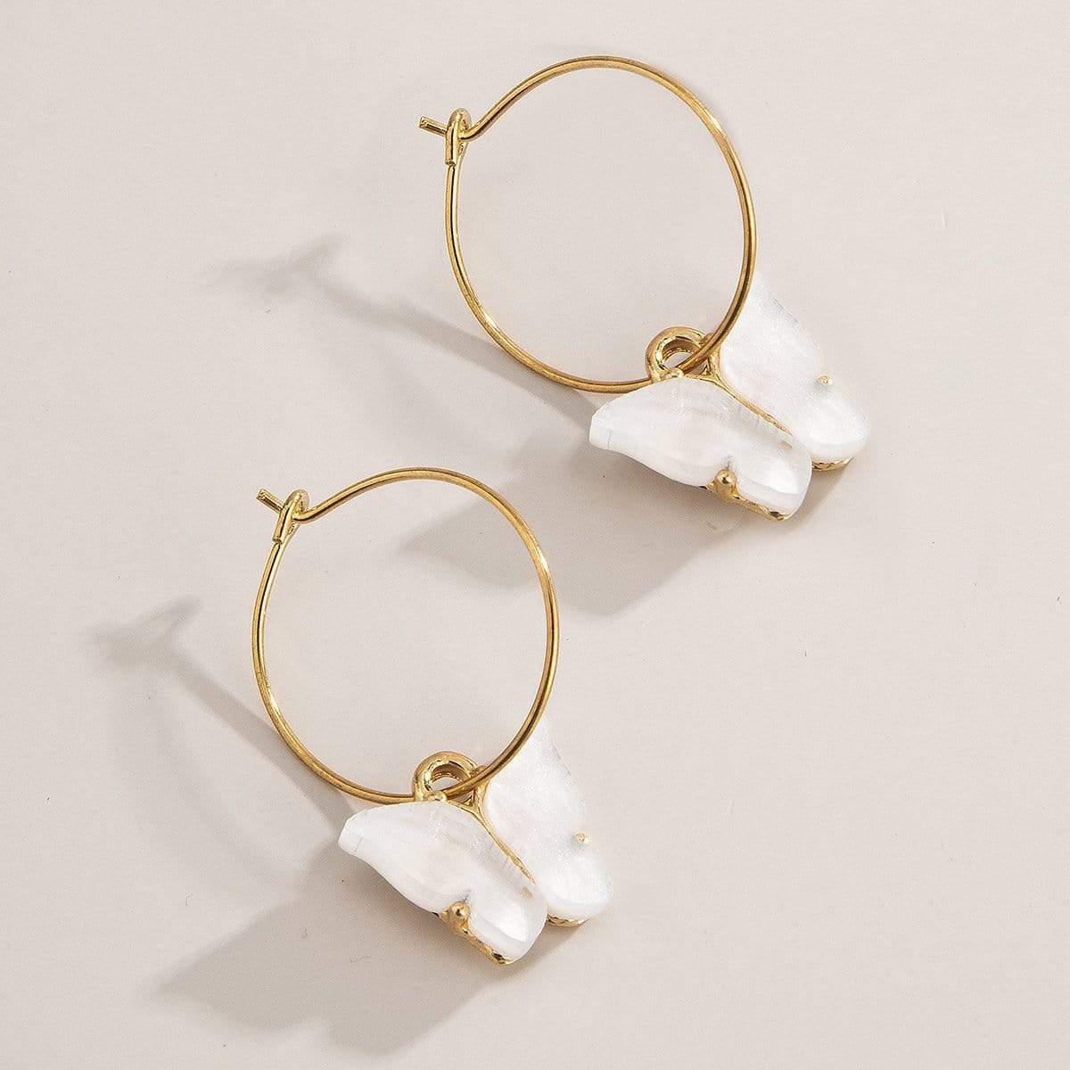 Chic Acrylic Butterfly Dangle Hoop Earrings