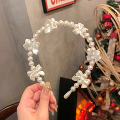 Chic Bowknot Pearl Hair Band