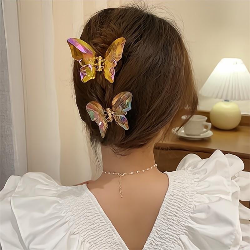 Chic Colorful Butterfly Chignon Claw Clip Hair Clip