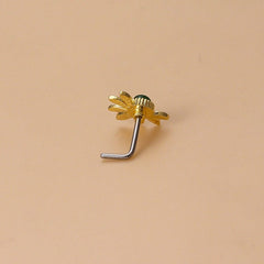 Chic Colorful CZ Inlaid Stainless Steel Floral Moon Star Nose Piercing Nose Stud