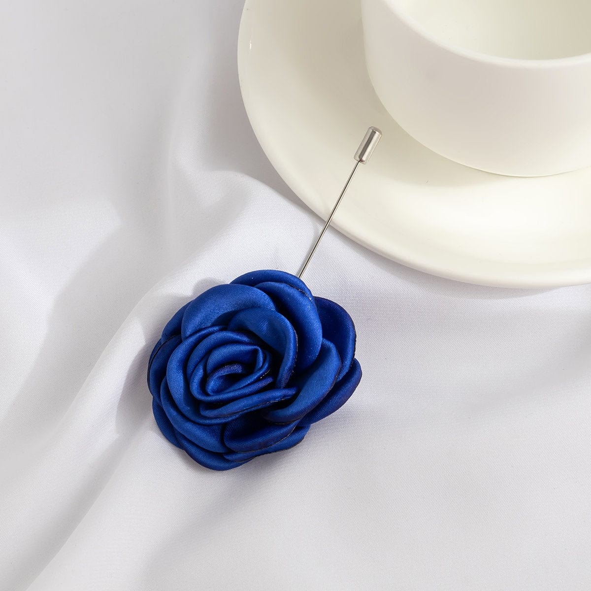 Chic Colorful Silk Flower Pin Brooch