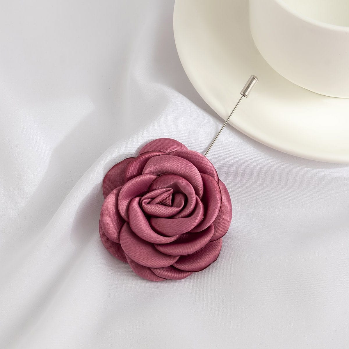 Chic Colorful Silk Flower Pin Brooch