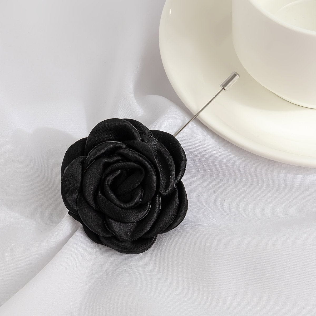 Chic Colorful Silk Flower Pin Brooch