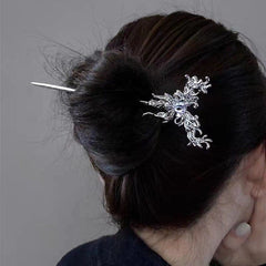 Chic Crystal Inlaid Abstract Butterfly Chignon Hair Fork Hair Pin