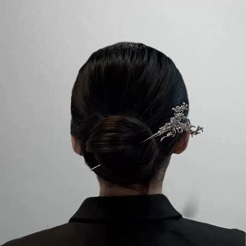 Chic Crystal Inlaid Abstract Butterfly Chignon Hair Fork Hair Pin