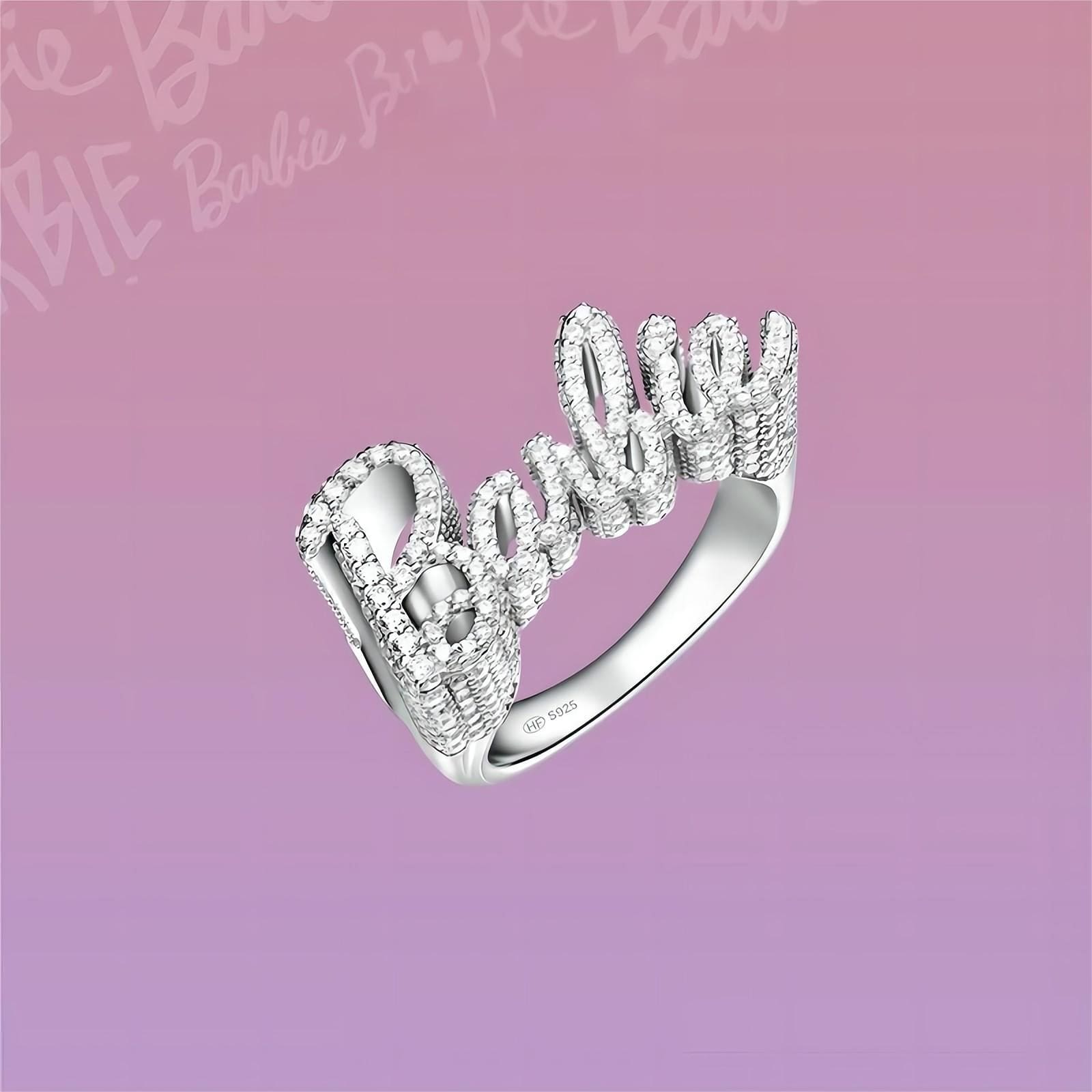 Chic CZ Inlaid Barbie Ring