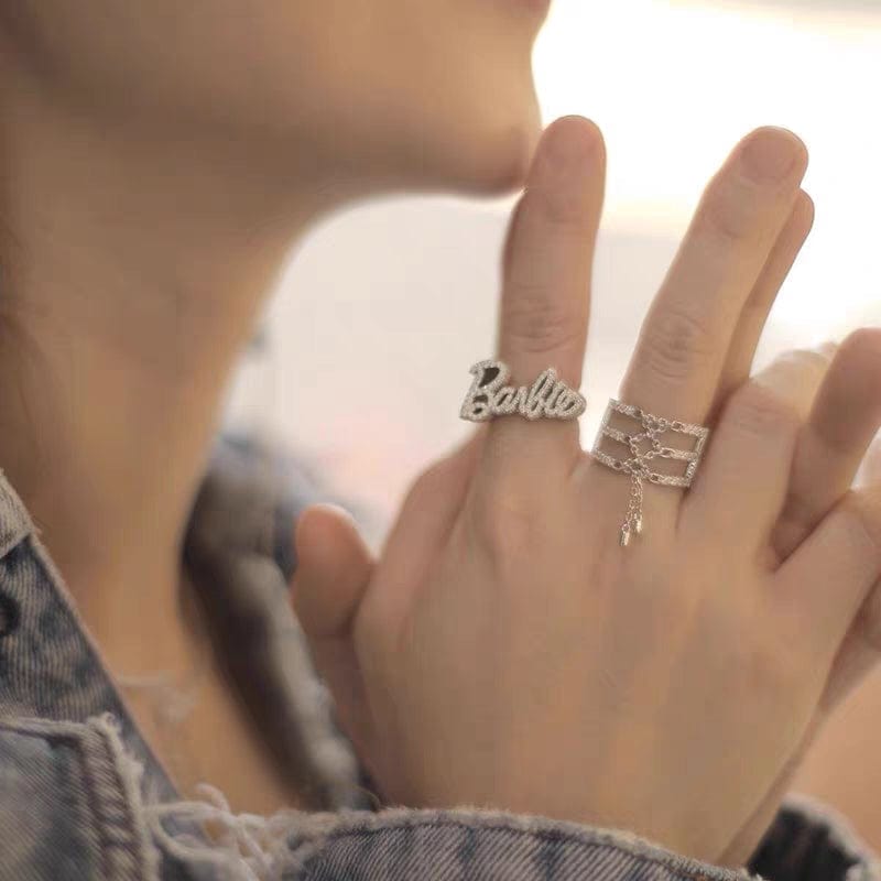 Chic CZ Inlaid Barbie Ring