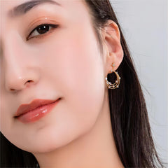 Chic CZ Inlaid Moon Phase Star Dangle Stud Earrings Set