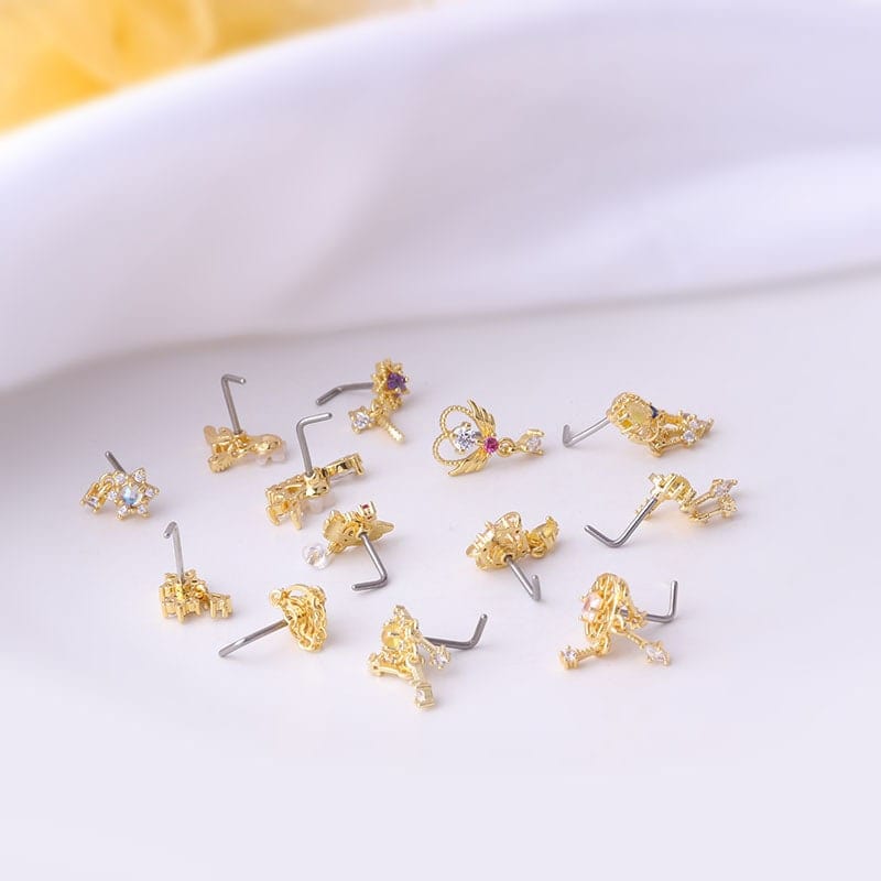 Chic CZ Inlaid Stainless Steel Nose Piercing Nose Stud