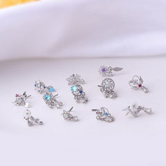 Chic CZ Inlaid Stainless Steel Nose Piercing Nose Stud