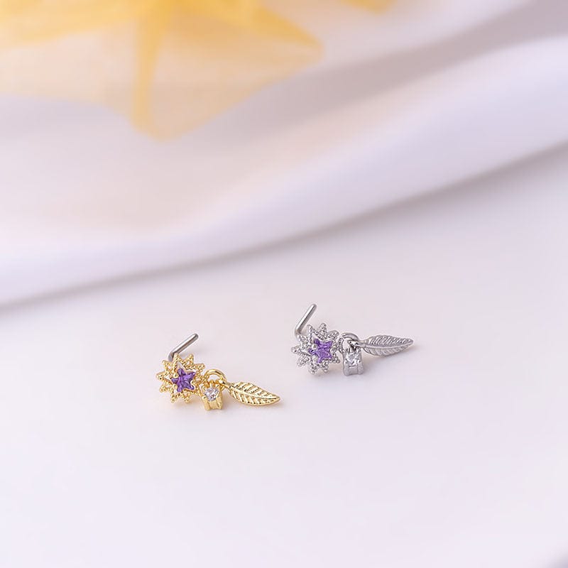 Chic CZ Inlaid Stainless Steel Nose Piercing Nose Stud