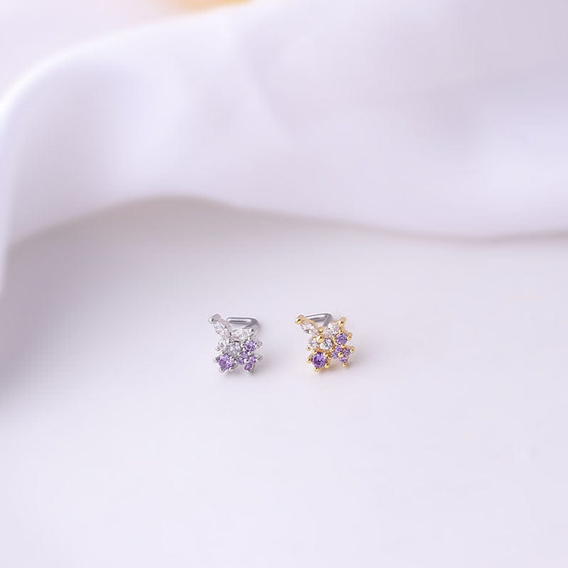 Chic CZ Inlaid Surgical Steel Nose Piercing Nose Stud