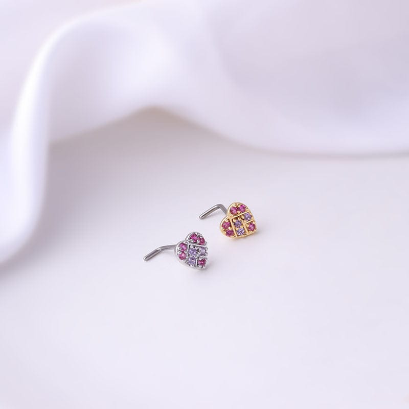 Chic CZ Inlaid Surgical Steel Nose Piercing Nose Stud