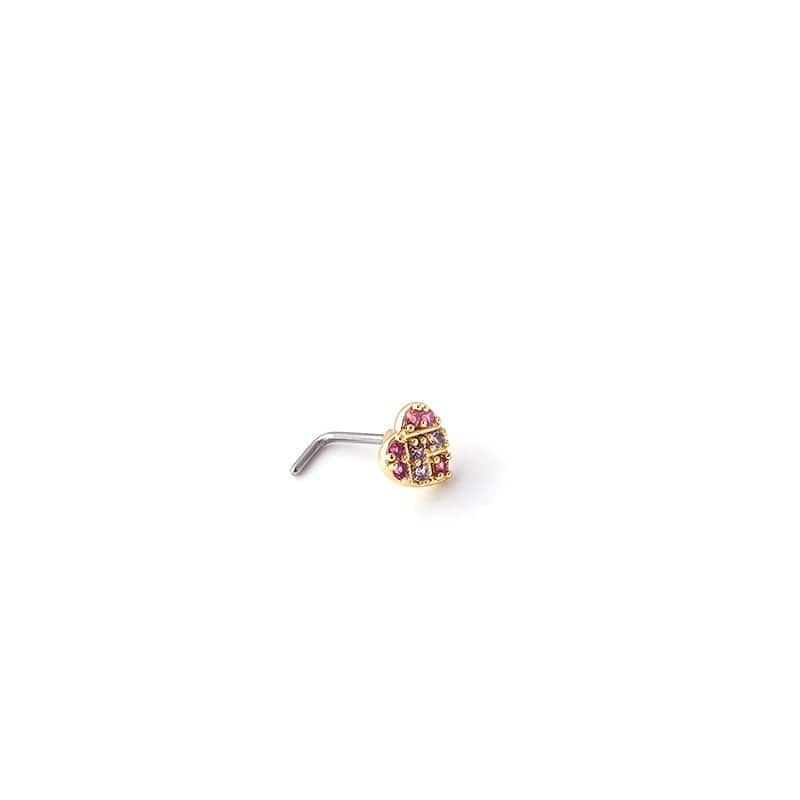 Chic CZ Inlaid Surgical Steel Nose Piercing Nose Stud