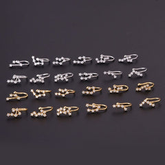 Chic CZ Inlaid Zodiac Non Piercing Nose Cuff Nose Ring