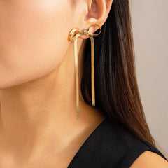 Chic Dangling Ribbon Earrings