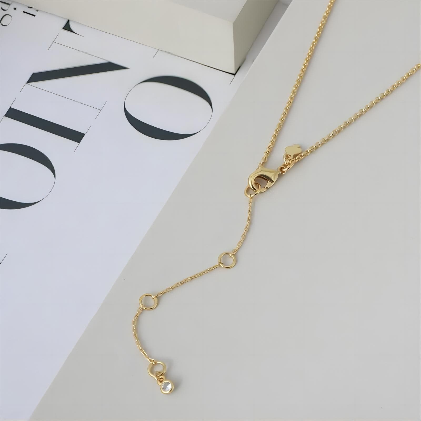 Chic Enamel Coffee Cup Long Chain Necklace