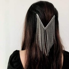 Chic Gold Silver Tone Tassel Hair Band